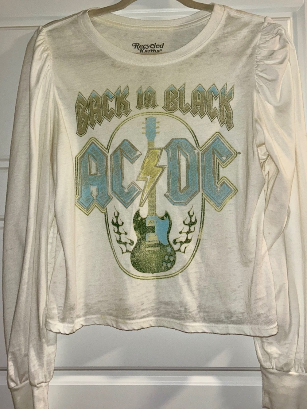 AC/DC Graphic Tee with a Puffy Long Sleeve